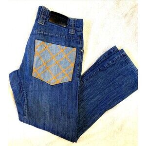 Nomis Mens VTG Denim Blue Jeans 30 x  31 Embroidered pockets Simon Chamberlin